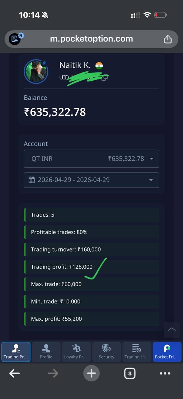 Trading proof screenshot